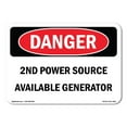 thumbnail image 1 of SignMission Danger 2nd Power Source Available Generator OSHA Decal Sign, 1 of 5