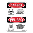 thumbnail image 1 of SignMission Danger Pesticide Storage Area Personnel Only OSHA Decal Sign, 1 of 5