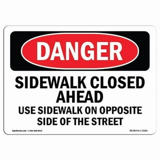 Sidewalk Closed Ahead Sign