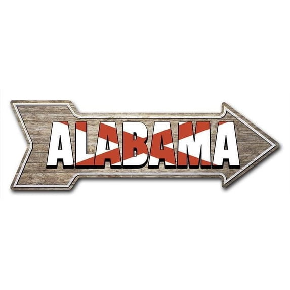 SignMission 12 x 36 in. Indoor & Outdoor Decor Direction Sticker Vinyl Wall Decals - Alabama - 24 in.