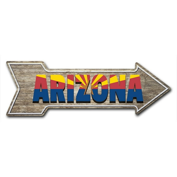 SignMission 12 x 36 in. Indoor & Outdoor Decor Direction Sticker Vinyl Wall Decals - Arizona - 24 in.