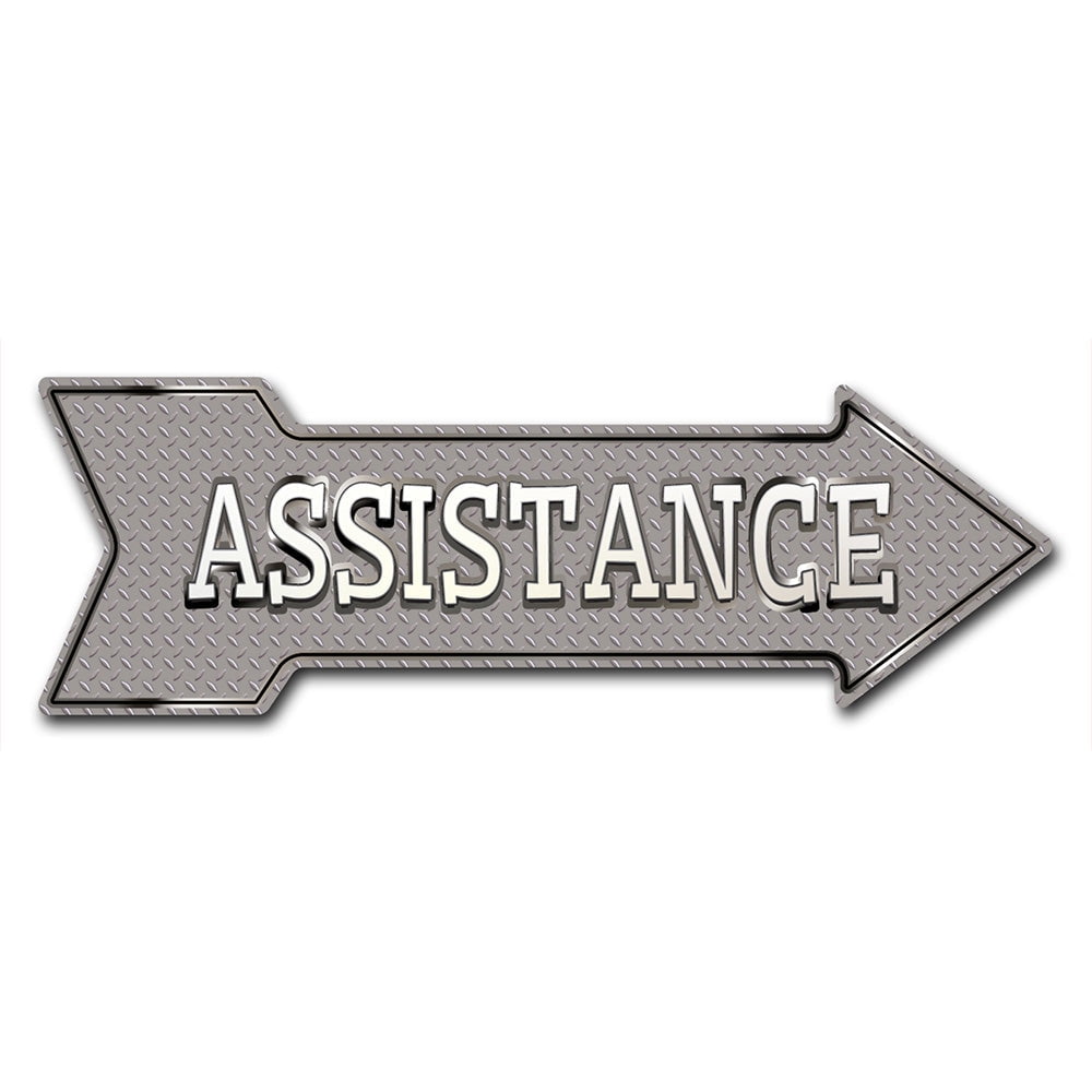 SignMission Decal Art Assistance Decal Indoor/ Outdoor Decor 24 ...