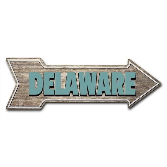 SignMission Decal Art Delaware Decal Indoor/ Outdoor Decor 24" Direction Sticker Vinyl Wall Decals