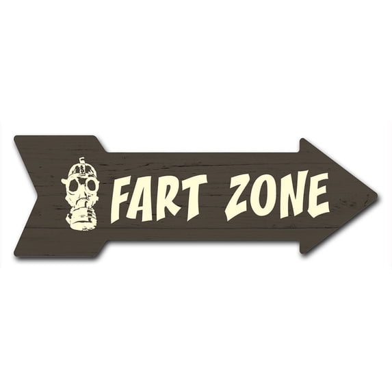 SignMission 6 x 18 in. Indoor & Outdoor Decor Direction Sticker Vinyl Wall Decals - Fart Zone - 24 in.