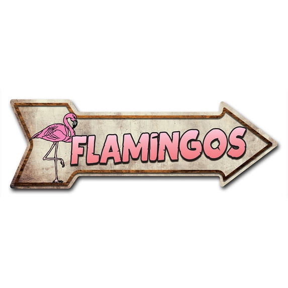 SignMission Decal Art Flamingos Decal Indoor/ Outdoor Decor 24" Direction Sticker Vinyl Wall Decals