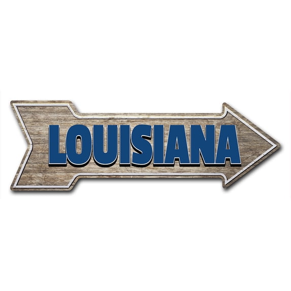 SignMission 8 x 24 in. Indoor & Outdoor Decor Direction Sticker Vinyl Wall Decals - Louisiana - 24 in.
