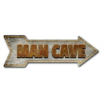 SignMission 12 x 36 in. Indoor & Outdoor Decor Direction Sticker Vinyl Wall Decals - Man Cave 2 - 24 in.