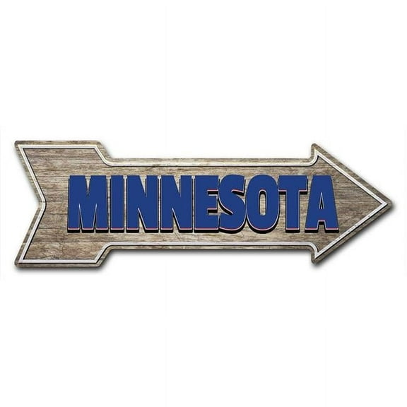 SignMission 12 x 36 in. Indoor & Outdoor Decor Direction Sticker Vinyl Wall Decals - Minnesota - 24 in.