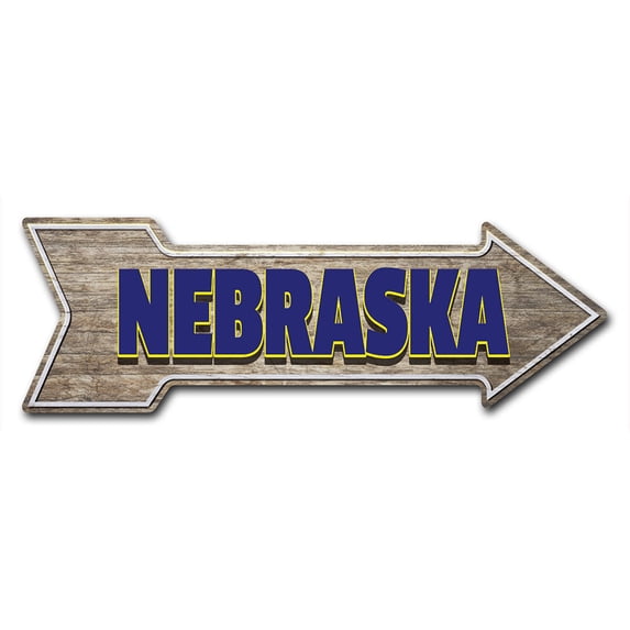 SignMission 12 x 36 in. Indoor & Outdoor Decor Direction Sticker Vinyl Wall Decals - Nebraska - 24 in.