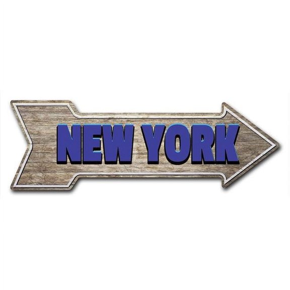 SignMission Decal Art New York Decal Indoor/ Outdoor Decor 24" Direction Sticker Vinyl Wall Decals