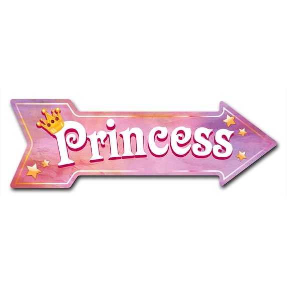 SignMission 6 x 18 in. Indoor & Outdoor Decor Direction Sticker Vinyl Wall Decals - Princess 2 - 24 in.