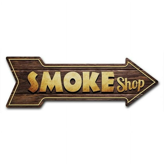 SignMission 6 x 18 in. Indoor & Outdoor Decor Direction Sticker Vinyl Wall Decals - Smoke Shop - 24 in.