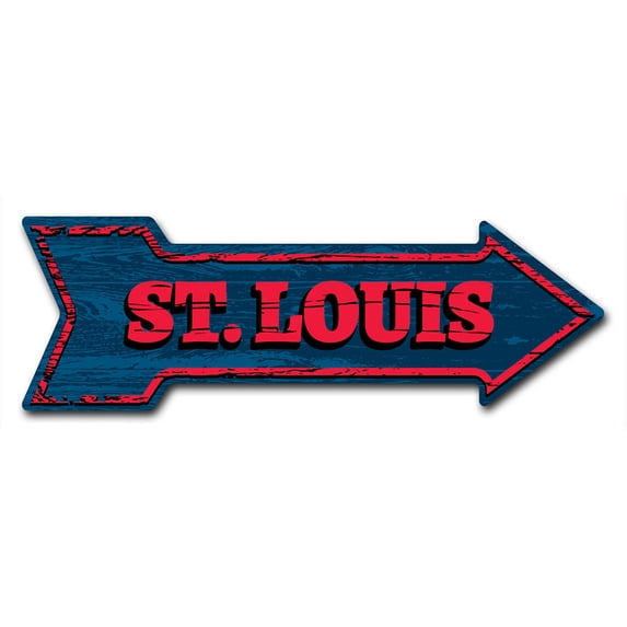 SignMission 6 x 18 in. Indoor & Outdoor Decor Direction Sticker Vinyl Wall Decals - St. Louis - 24 in.