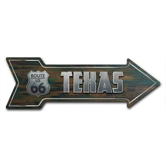 SignMission 8 x 24 in. Indoor & Outdoor Decor Direction Sticker Vinyl Wall Decals - Texas 66 - 24 in.