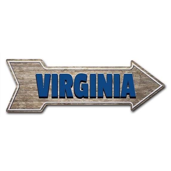SignMission 12 x 36 in. Indoor & Outdoor Decor Direction Sticker Vinyl Wall Decals - Virginia - 24 in.