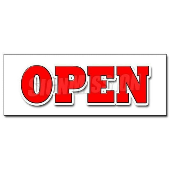 SignMission Decal - Open - Sticker Grand Opening New Store for Business Shop Sale Retail