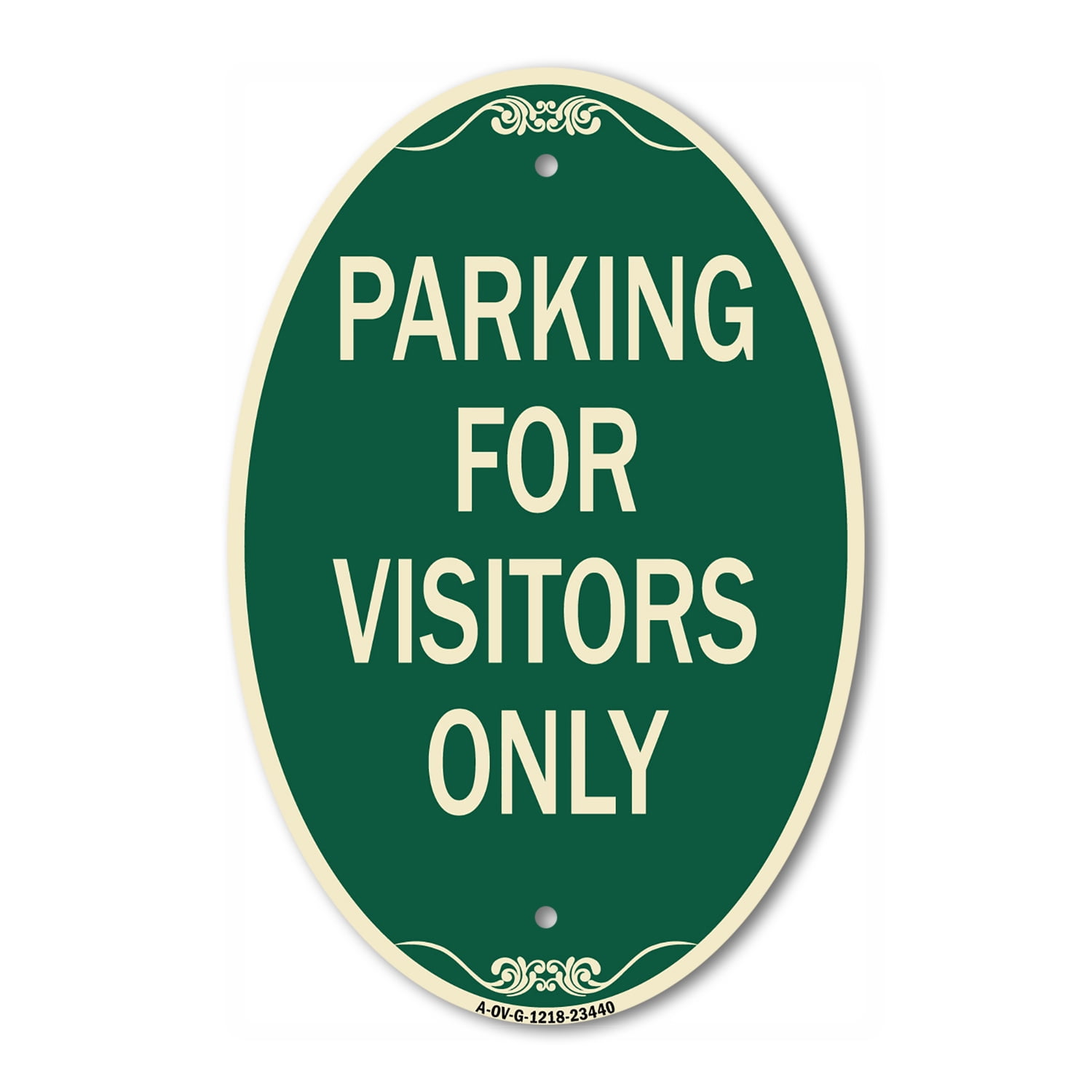 SignMission Designer Oval Series Sign - Parking for Visitors Only ...