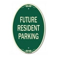 thumbnail image 1 of SignMission Designer Oval Series Sign - Reserved Parking Sign Future Resident Parking | Green & Tan 12" X 18" Heavy-Gauge Aluminum Architectural Sign | Commercial Grade | Made in the, 1 of 4