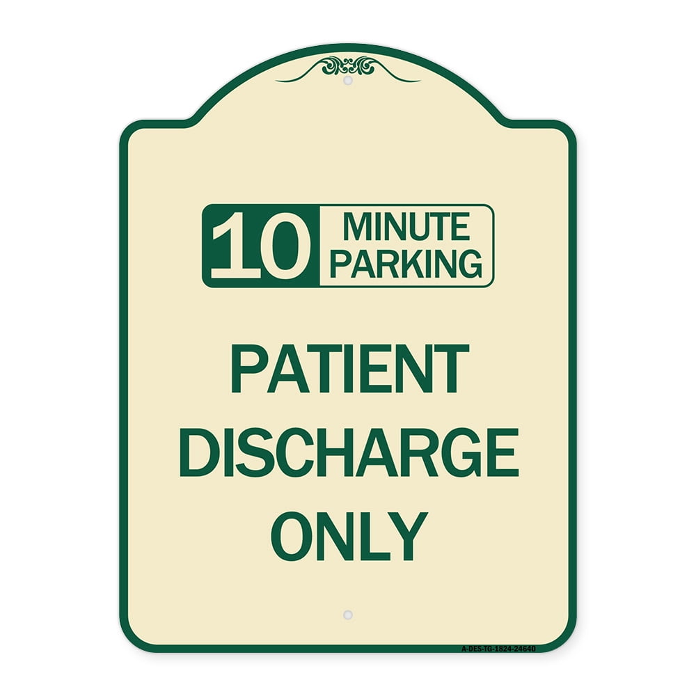 SignMission Designer Series Sign - 10 Minutes Parking - Patient ...