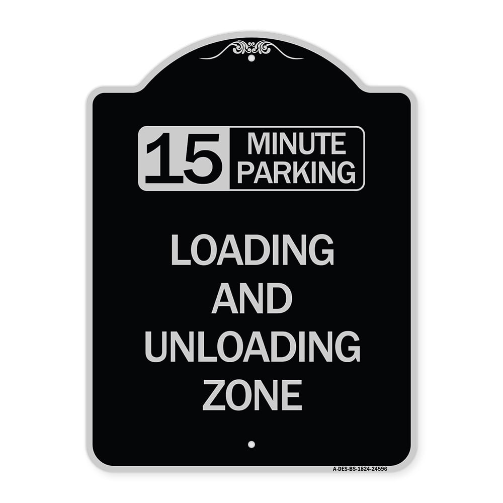 SignMission Designer Series Sign - 15 Minute Parking Loading and ...