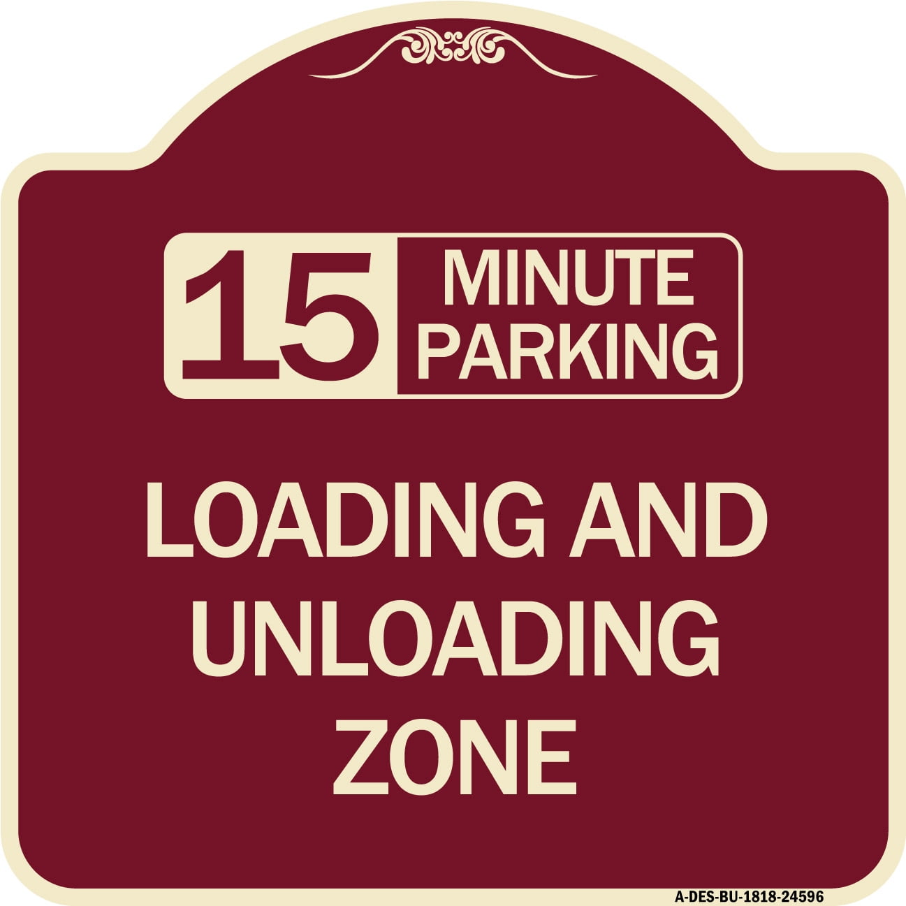 SignMission Designer Series Sign - 15 Minute Parking Loading and ...