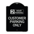 thumbnail image 1 of SignMission Designer Series Sign - 2 Hour Parking - Customer Parking Only | Black & Silver 18" x 24" Heavy-Gauge Aluminum Architectural Sign | Protect Your Business & Municipality |, 1 of 4