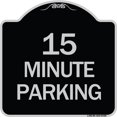 thumbnail image 1 of SignMission Designer Series Sign - 2 Hour Parking - Parking for Customers Only | Black & Silver 18" X 18" Heavy-Gauge Aluminum Architectural Sign | Made in the USA, 1 of 4