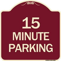 SignMission Designer Series Sign - 2 Hour Parking - Parking for Customers Only | Burgundy 18" X 18" Heavy-Gauge Aluminum Architectural Sign | Protect Your Business & Municipality | Made