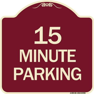 SignMission Designer Series Sign - 2 Hour Parking - Parking for Customers Only | Burgundy 18" X 18" Heavy-Gauge Aluminum Architectural Sign | Protect Your Business & Municipality | Made