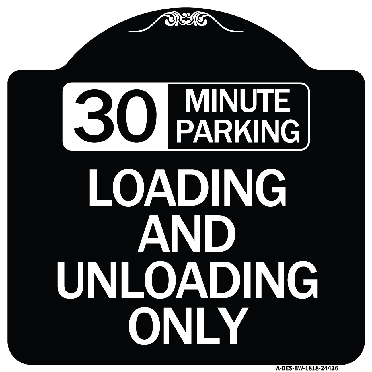 SignMission Designer Series Sign - 30 Minute Parking Loading and ...