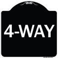 thumbnail image 1 of SignMission Designer Series Sign - 4-Way | Black & White 18" X 18" Heavy-Gauge Aluminum Architectural Sign | Protect Your Business & Municipality | Made in the USA, 1 of 4