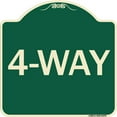 thumbnail image 1 of SignMission Designer Series Sign - 4-Way | Green & Tan 18" X 18" Heavy-Gauge Aluminum Architectural Sign | Protect Your Business & Municipality | Made in the USA, 1 of 4