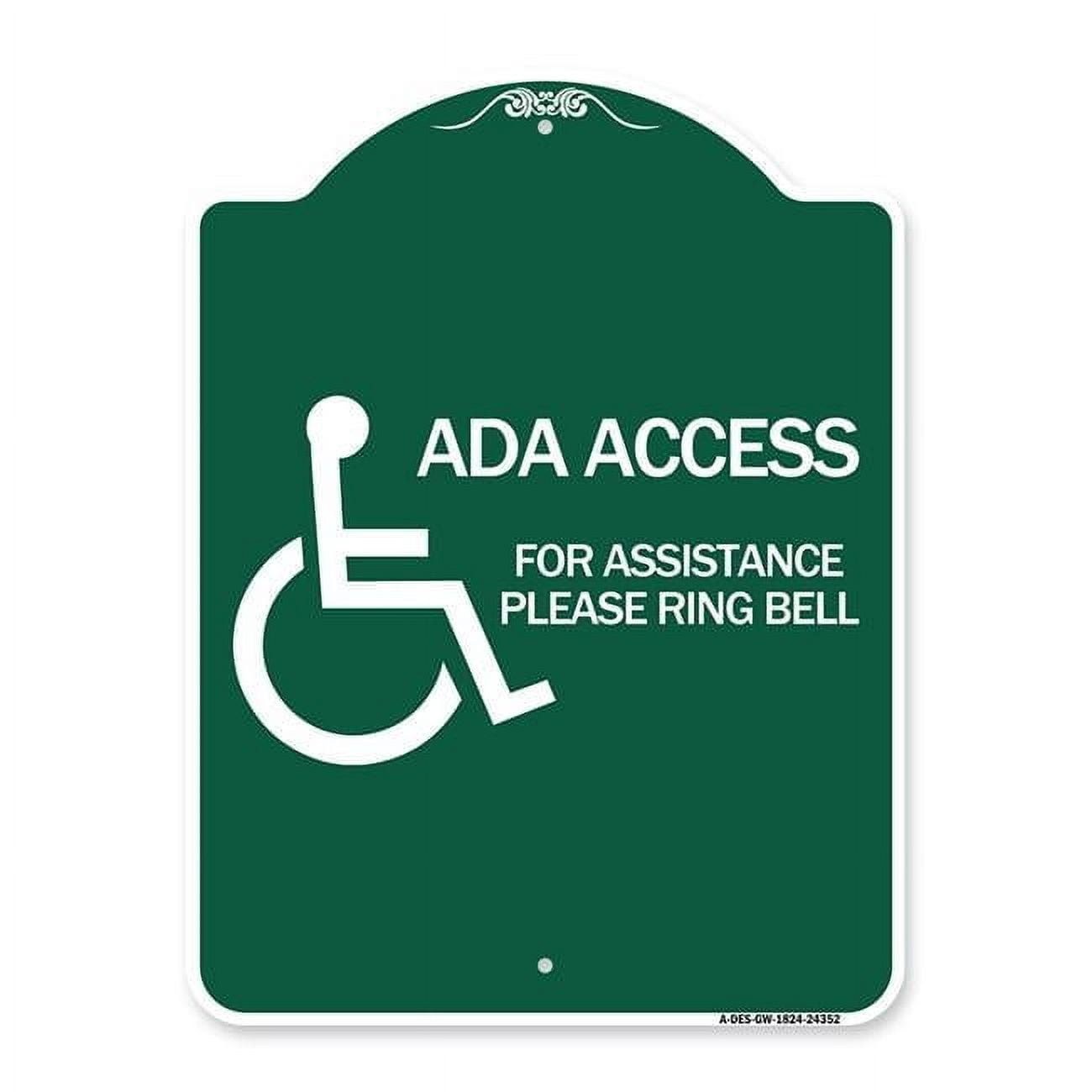 SignMission A-DES-GW-1824-24352 18 x 24 in. Designer Series Sign - ADA ...