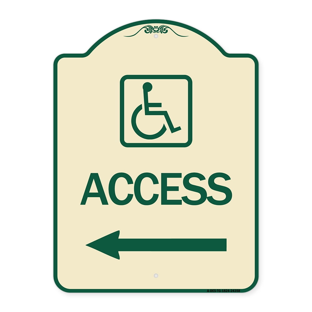 SignMission Designer Series Sign - Access (With Updated Isa Symbol and ...
