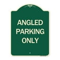 thumbnail image 1 of SignMission Designer Series Sign - Angle Parking Only | Green & Tan 18" x 24" Heavy-Gauge Aluminum Architectural Sign | Protect Your Business & Municipality | Made in the USA, 1 of 4