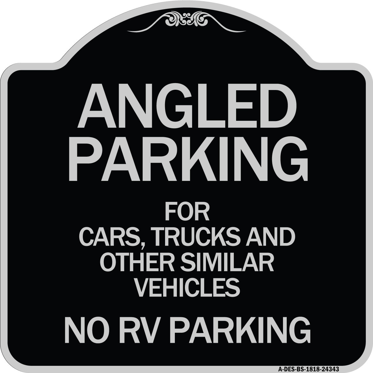 SignMission Designer Series Sign - Angled Parking for Cars Trucks and ...