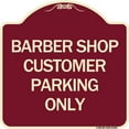 thumbnail image 1 of SignMission Designer Series Sign - Barber Shop Customer Parking Only | Burgundy 18" X 18" Heavy-Gauge Aluminum Architectural Sign | Protect Your Business & Municipality | Made in the, 1 of 4