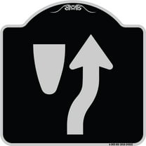 SignMission Designer Series Sign - Beware of Curb Graphic | Black & Silver 18" X 18" Heavy-Gauge Aluminum Architectural Sign | Protect Your Business & Municipality | Made in the USA