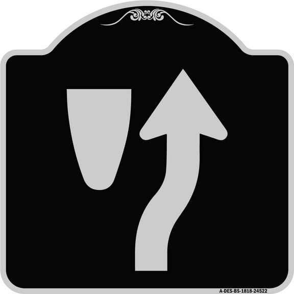 SignMission Designer Series Sign - Beware of Curb Graphic | Black & Silver 18" X 18" Heavy-Gauge Aluminum Architectural Sign | Protect Your Business & Municipality | Made in the USA