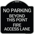 thumbnail image 1 of SignMission Designer Series Sign - Beyond This Point Fire Access Lane | Black & Silver 18" X 18" Heavy-Gauge Aluminum Architectural Sign | Protect Your Business & Municipality | Made in, 1 of 4