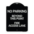 thumbnail image 1 of SignMission Designer Series Sign - Beyond This Point Fire Access Lane | Black & White 18" x 24" Heavy-Gauge Aluminum Architectural Sign | Protect Your Business & Municipality | Made in, 1 of 4