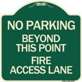 thumbnail image 1 of SignMission Designer Series Sign - Beyond This Point Fire Access Lane | Green & Tan 18" X 18" Heavy-Gauge Aluminum Architectural Sign | Protect Your Business & Municipality | Made in, 1 of 4