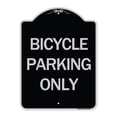 thumbnail image 1 of SignMission Designer Series Sign - Bicycle Parking Only | Black & Silver 18" x 24" Heavy-Gauge Aluminum Architectural Sign | Protect Your Business & Municipality | Made in the USA, 1 of 4