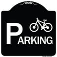 thumbnail image 1 of SignMission Designer Series Sign - Bicycle Parking (With Graphic) | Black & White 18" X 18" Heavy-Gauge Aluminum Architectural Sign | Protect Your Business & Municipality | Made in the, 1 of 4