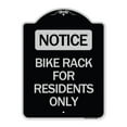 thumbnail image 1 of SignMission Designer Series Sign - Bike Rack for Residents Only | Black & Silver 18" x 24" Heavy-Gauge Aluminum Architectural Sign | Protect Your Business & Municipality | Made in the, 1 of 4
