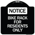 thumbnail image 1 of SignMission Designer Series Sign - Bike Rack for Residents Only | Black & White 18" X 18" Heavy-Gauge Aluminum Architectural Sign | Protect Your Business & Municipality | Made in the, 1 of 4