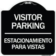 thumbnail image 1 of SignMission Designer Series Sign - Bilingual Reserved Parking Sign Visitor Parking Estacionamiento Para Visitas | Black & White 18" X 18" Heavy-Gauge Aluminum Architectural Sign | Made, 1 of 4