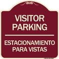 thumbnail image 1 of SignMission Designer Series Sign - Bilingual Reserved Parking Sign Visitor Parking Estacionamiento Para Visitas | Burgundy 18" X 18" Heavy-Gauge Aluminum Architectural Sign | Made in, 1 of 4