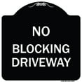 thumbnail image 1 of SignMission Designer Series Sign - No Blocking Driveway | Black & White 18" X 18" Heavy-Gauge Aluminum Architectural Sign | Protect Your Business & Municipality | Made in the USA, 1 of 4