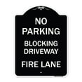 thumbnail image 1 of SignMission Designer Series Sign - No Blocking Driveway Fire Lane | Black & White 18" x 24" Heavy-Gauge Aluminum Architectural Sign | Protect Your Business & Municipality | Made in the, 1 of 4
